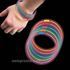 Assorted Color Glitter Glow Bracelet (9")