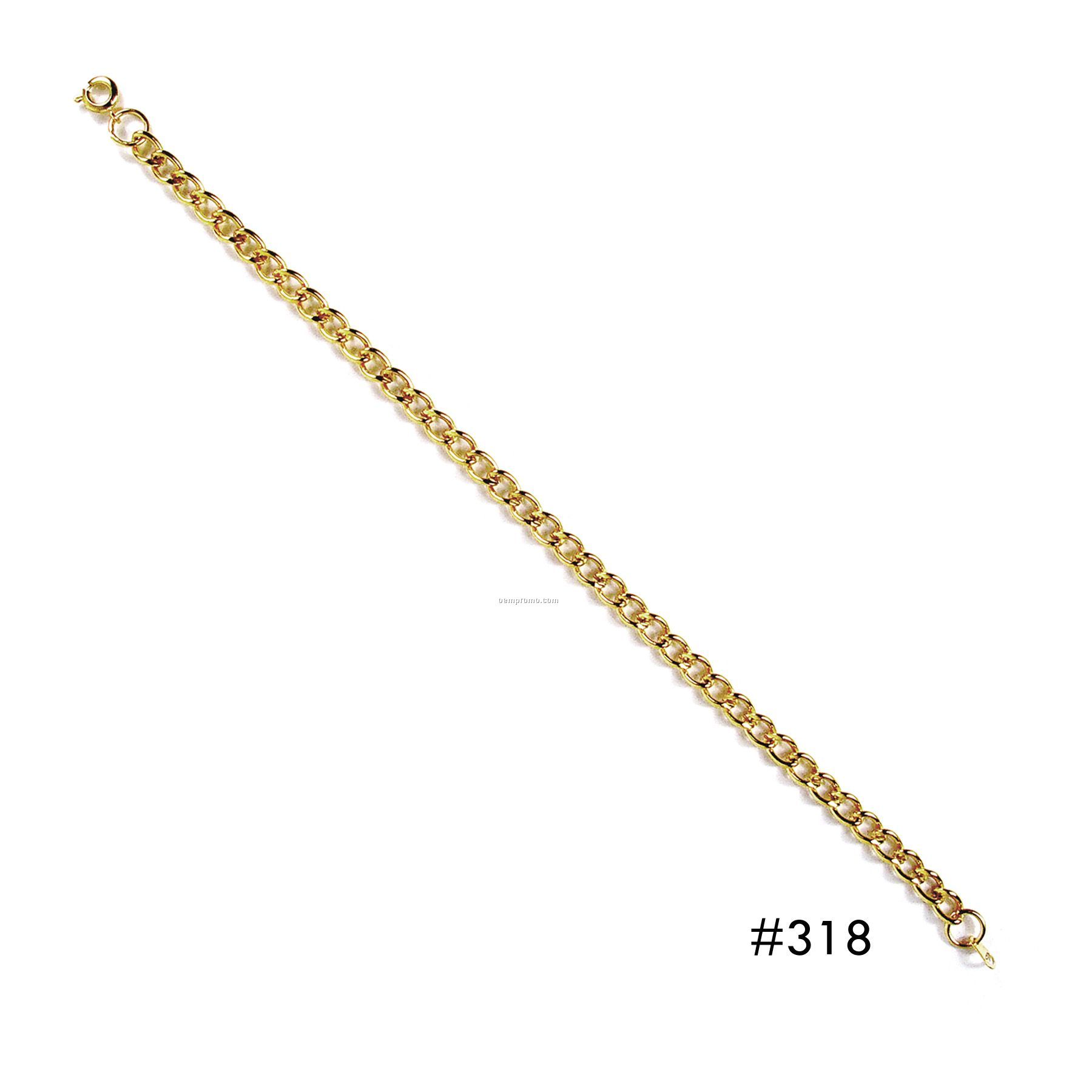 Gold Charm Bracelet - Large Link