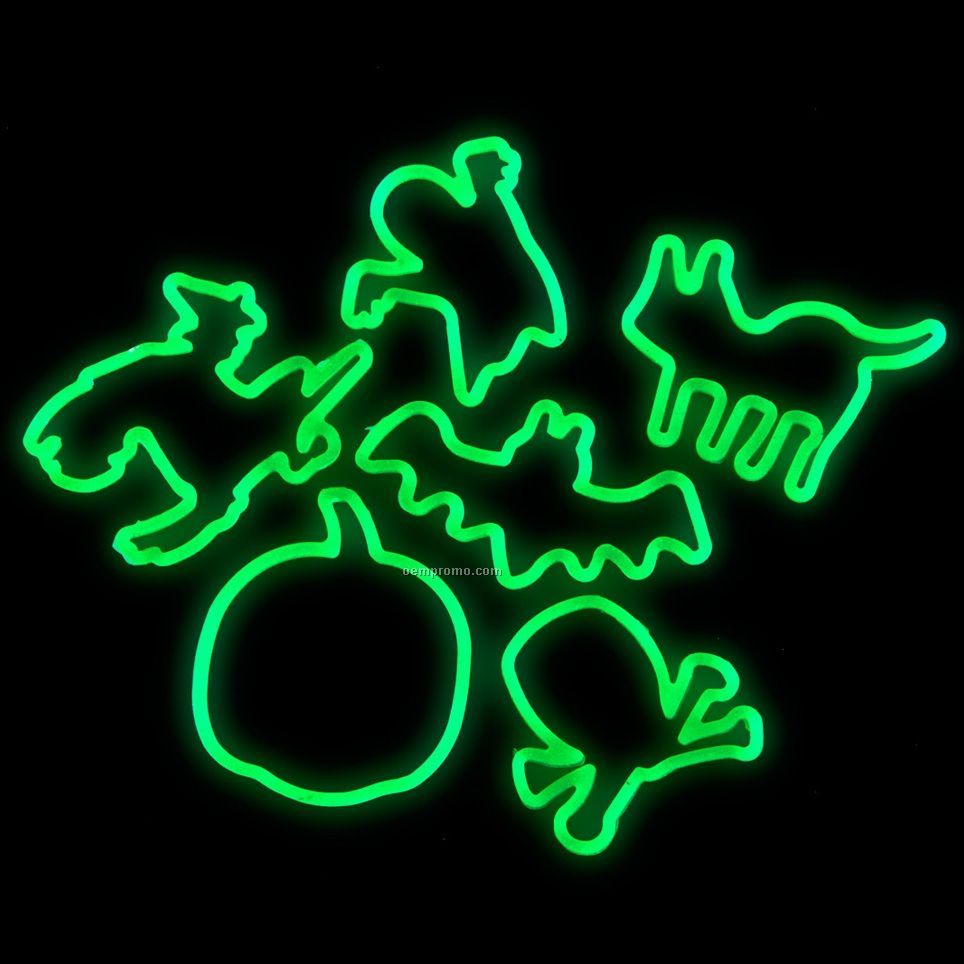 Halloween Glow Shapes Silly Bands Bracelets