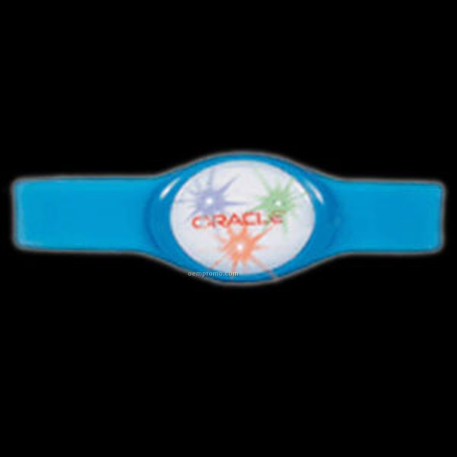 Blue With Red Light Up Bracelet With Blue LED