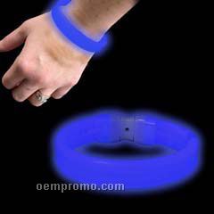 Triple Wide Blue Glow Bracelet (8