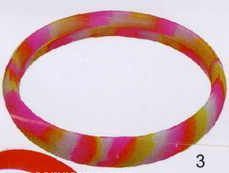 Silicon Wristband Or Bracelet - Tie Dye Orange/Yellow/Pink
