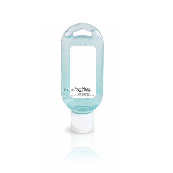1.9 Oz. Instant Hand Sanitizer Gel In Keychain Bottle With Flip Top Lid