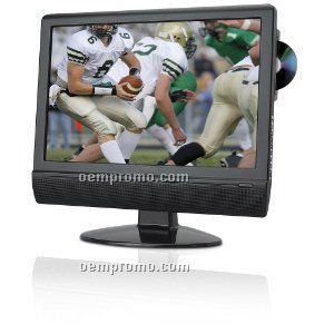 19" Lcd Hdtv/ Monitor With Slot Load DVD Player
