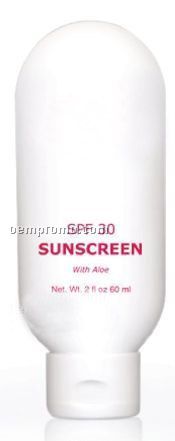 2 Oz. Spf 30 Sunscreen Flip Top Bottle W/ Custom Imprint