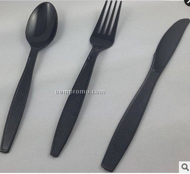 7" Plastic Fork,knife,scoop set