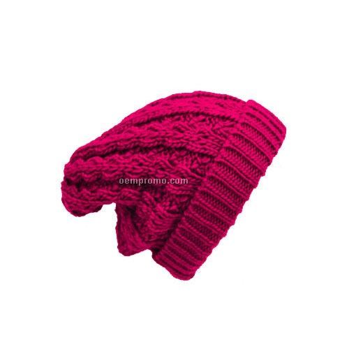 Chunky beanie hat with cuff