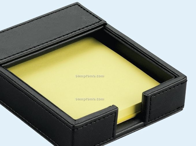 Cortina Leather Sticky Note Pad Holder With Self-stick Note Pad