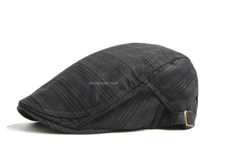 Dark grey blue England style cabbie beret