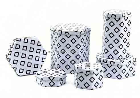 Hexagonal Tin Can with Full Print