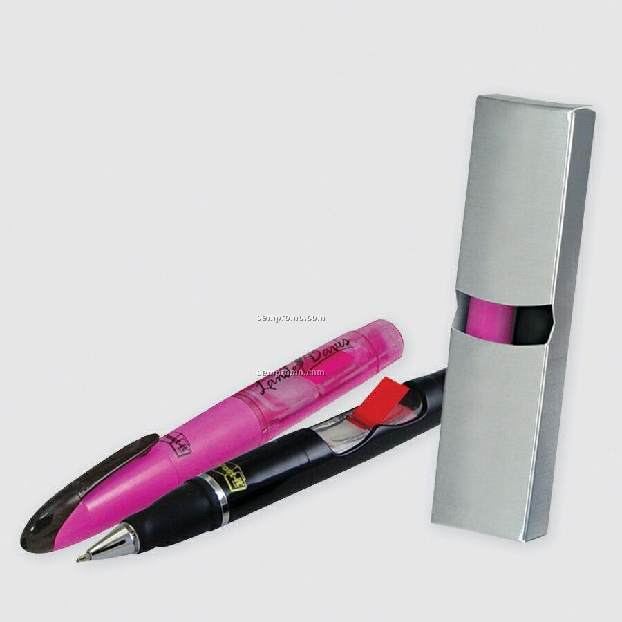 Hot Flag Pen & Flag Highlighter Executive Gift Set (2 Color)