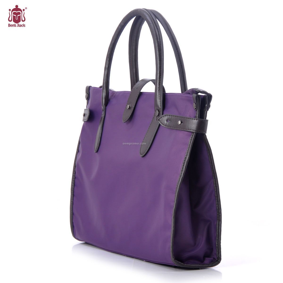 Ladies` Multi Color Cowhide Tote Bag W/Front Buckles