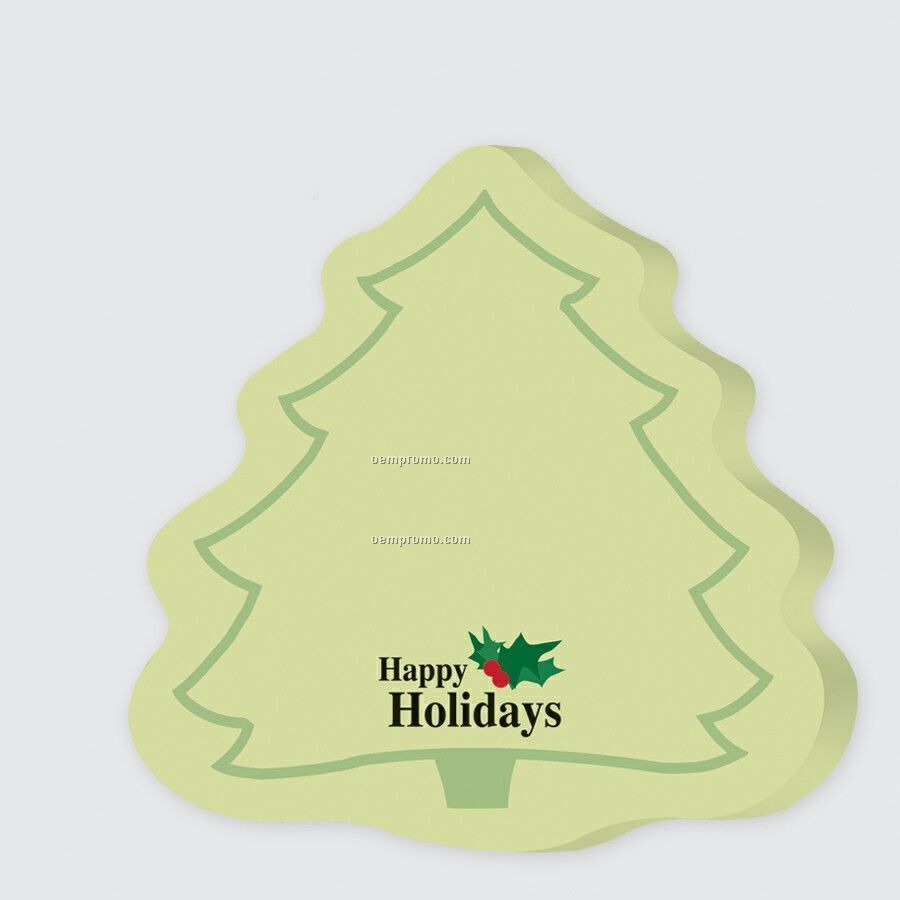 Large Tree sticky memo pad Die Cut Notepad (25 Sheets/2 Color)