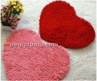 Microfiber Chenille Heart Shaped Rugs