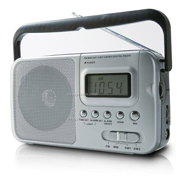 Portable AM/FM/Sw1/Sw2 Band Radio W/ Digital Display