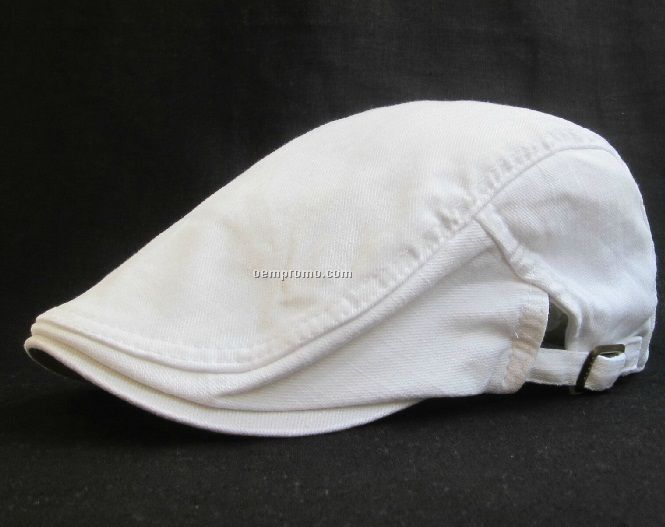 Pure white cotton beret