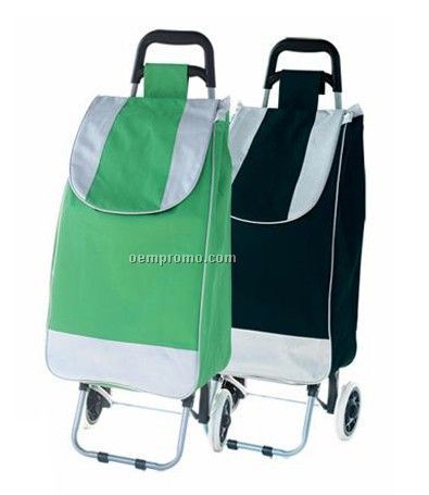 Shopping bag with trolley
