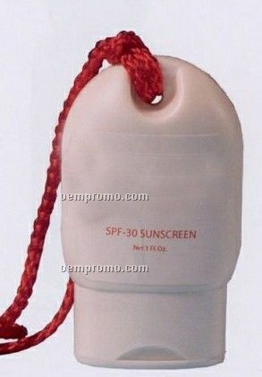 Spf 15 Lotion Toggle Bottle/Lanyard - 1 Oz.