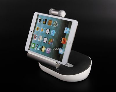 Tablet PC holder with bluetooth speaker