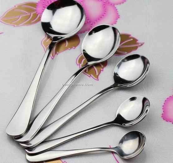 round stainless tablet spoon